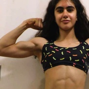 Teen muscle girl Fitness girl Sophie